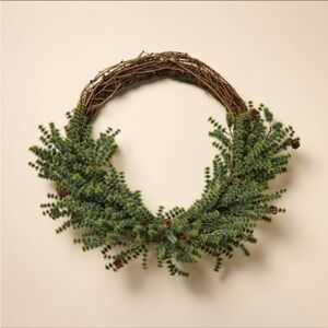 22" Asymmetrical Pine with Pinecone Wreath - Hearth & Hand™ with Magnolia
